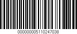 Código de barras (EAN, GTIN, SKU, ISBN): '000000005110247038'
