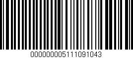 Código de barras (EAN, GTIN, SKU, ISBN): '000000005111091043'