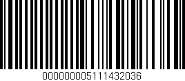 Código de barras (EAN, GTIN, SKU, ISBN): '000000005111432036'