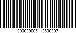 Código de barras (EAN, GTIN, SKU, ISBN): '000000005112690037'