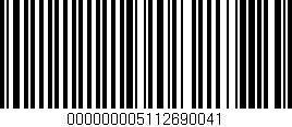 Código de barras (EAN, GTIN, SKU, ISBN): '000000005112690041'