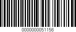 Código de barras (EAN, GTIN, SKU, ISBN): '0000000051156'