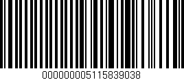 Código de barras (EAN, GTIN, SKU, ISBN): '000000005115839038'