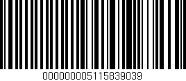 Código de barras (EAN, GTIN, SKU, ISBN): '000000005115839039'