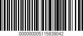 Código de barras (EAN, GTIN, SKU, ISBN): '000000005115839042'