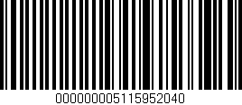 Código de barras (EAN, GTIN, SKU, ISBN): '000000005115952040'