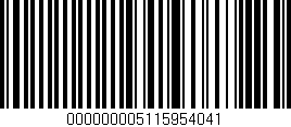 Código de barras (EAN, GTIN, SKU, ISBN): '000000005115954041'