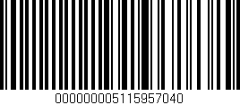 Código de barras (EAN, GTIN, SKU, ISBN): '000000005115957040'