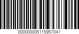 Código de barras (EAN, GTIN, SKU, ISBN): '000000005115957041'