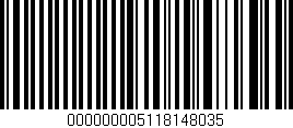 Código de barras (EAN, GTIN, SKU, ISBN): '000000005118148035'