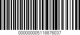 Código de barras (EAN, GTIN, SKU, ISBN): '000000005118876037'