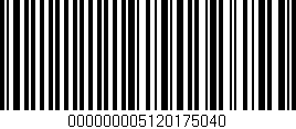 Código de barras (EAN, GTIN, SKU, ISBN): '000000005120175040'