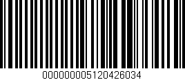 Código de barras (EAN, GTIN, SKU, ISBN): '000000005120426034'