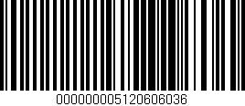 Código de barras (EAN, GTIN, SKU, ISBN): '000000005120606036'