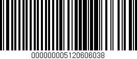 Código de barras (EAN, GTIN, SKU, ISBN): '000000005120606038'