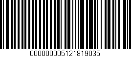 Código de barras (EAN, GTIN, SKU, ISBN): '000000005121819035'