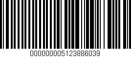 Código de barras (EAN, GTIN, SKU, ISBN): '000000005123886039'