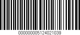 Código de barras (EAN, GTIN, SKU, ISBN): '000000005124021039'