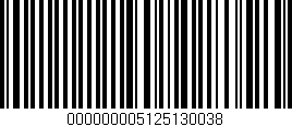 Código de barras (EAN, GTIN, SKU, ISBN): '000000005125130038'