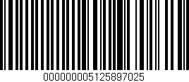 Código de barras (EAN, GTIN, SKU, ISBN): '000000005125897025'