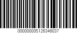 Código de barras (EAN, GTIN, SKU, ISBN): '000000005126346037'