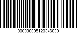 Código de barras (EAN, GTIN, SKU, ISBN): '000000005126346039'
