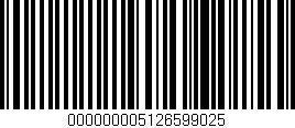 Código de barras (EAN, GTIN, SKU, ISBN): '000000005126599025'