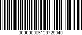 Código de barras (EAN, GTIN, SKU, ISBN): '000000005128729040'