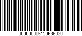 Código de barras (EAN, GTIN, SKU, ISBN): '000000005129636039'