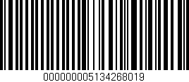 Código de barras (EAN, GTIN, SKU, ISBN): '000000005134268019'