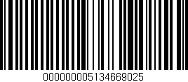 Código de barras (EAN, GTIN, SKU, ISBN): '000000005134669025'