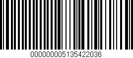 Código de barras (EAN, GTIN, SKU, ISBN): '000000005135422036'