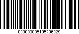 Código de barras (EAN, GTIN, SKU, ISBN): '000000005135706029'