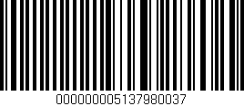Código de barras (EAN, GTIN, SKU, ISBN): '000000005137980037'