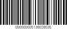 Código de barras (EAN, GTIN, SKU, ISBN): '000000005138028035'