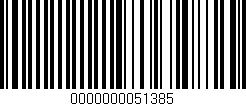 Código de barras (EAN, GTIN, SKU, ISBN): '0000000051385'