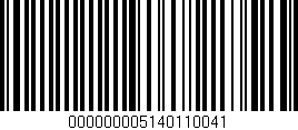 Código de barras (EAN, GTIN, SKU, ISBN): '000000005140110041'