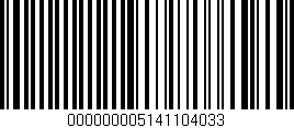 Código de barras (EAN, GTIN, SKU, ISBN): '000000005141104033'