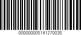 Código de barras (EAN, GTIN, SKU, ISBN): '000000005141270035'