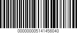 Código de barras (EAN, GTIN, SKU, ISBN): '000000005141456040'
