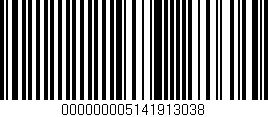 Código de barras (EAN, GTIN, SKU, ISBN): '000000005141913038'