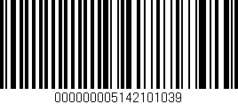 Código de barras (EAN, GTIN, SKU, ISBN): '000000005142101039'