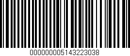 Código de barras (EAN, GTIN, SKU, ISBN): '000000005143223038'
