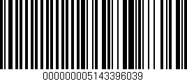 Código de barras (EAN, GTIN, SKU, ISBN): '000000005143396039'