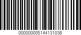 Código de barras (EAN, GTIN, SKU, ISBN): '000000005144131038'