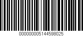 Código de barras (EAN, GTIN, SKU, ISBN): '000000005144598025'