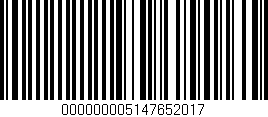 Código de barras (EAN, GTIN, SKU, ISBN): '000000005147652017'