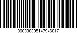 Código de barras (EAN, GTIN, SKU, ISBN): '000000005147946017'