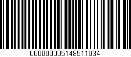 Código de barras (EAN, GTIN, SKU, ISBN): '000000005148511034'
