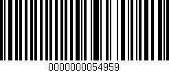 Código de barras (EAN, GTIN, SKU, ISBN): '0000000054959'